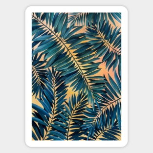 Abstract Palm Leaves 3, Tropical Plant Illustration Sticker